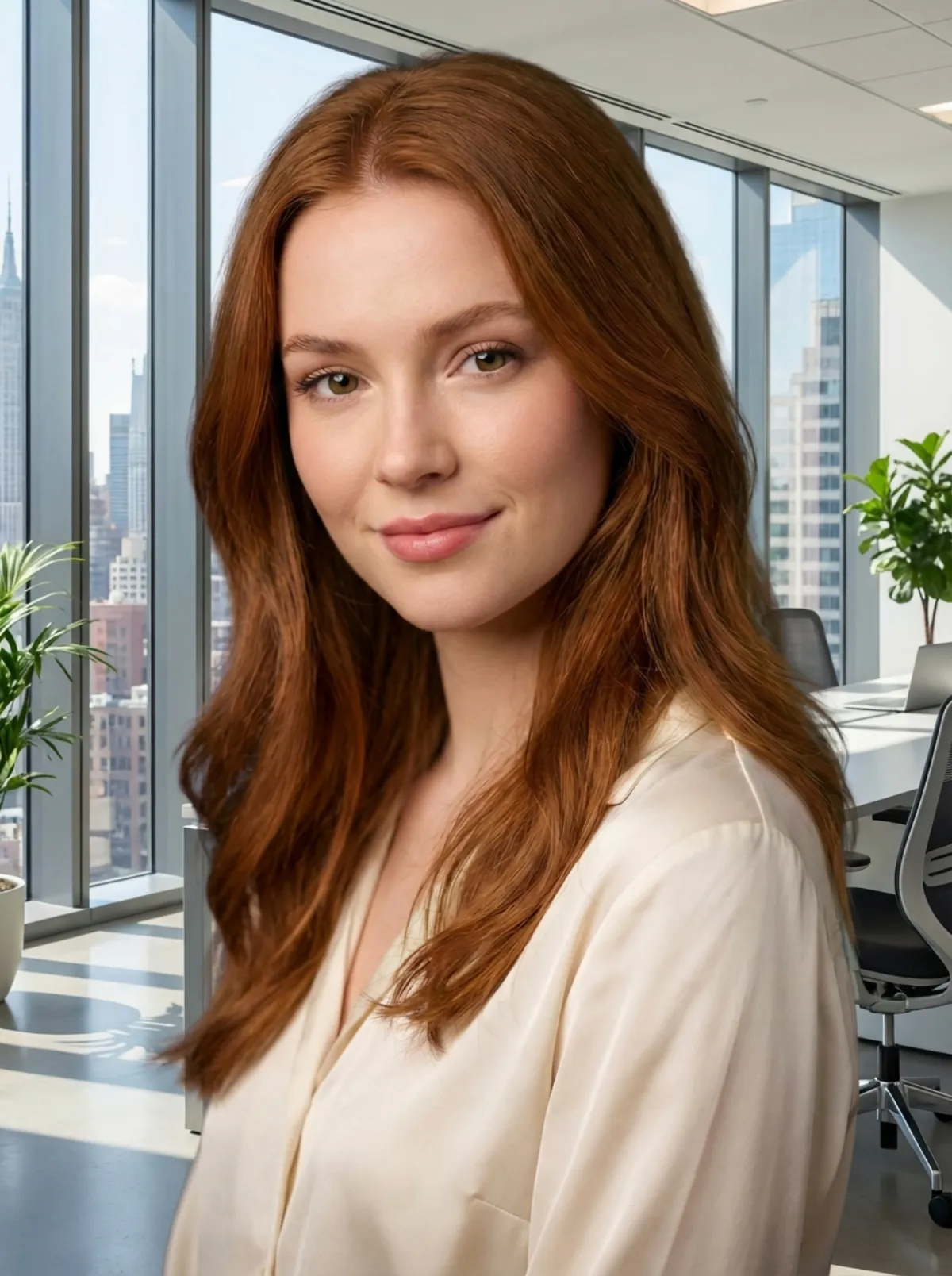 Portrait with office background