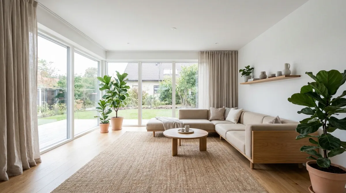 AI-generated modern Scandinavian living room