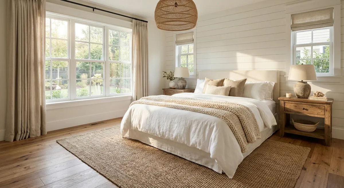 AI-generated bedroom virtual staging